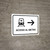 Metro Access With Right Arrow White Spanish Landscape - Wall Sign