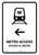 Metro Access With Left Arrow White Bilingual Spanish Portrait - Wall Sign