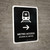 Metro Access With Right Arrow Black Bilingual Spanish Portrait - Wall Sign