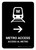 Metro Access With Right Arrow Black Bilingual Spanish Portrait - Wall Sign
