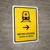 Metro Access With Right Arrow Yellow Bilingual Spanish Portrait - Wall Sign