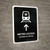 Metro Access With Up Arrow Black Bilingual Spanish Portrait - Wall Sign