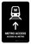 Metro Access With Up Arrow Black Bilingual Spanish Portrait - Wall Sign