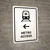 Metro Access With Left Arrow White Portrait - Wall Sign
