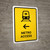 Metro Access With Left Arrow Yellow Portrait - Wall Sign