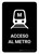 Metro Access Black Spanish Portrait - Wall Sign