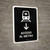 Metro Access With Down Arrow Black Spanish Portrait - Wall Sign