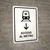 Metro Access With Down Arrow White Spanish Portrait - Wall Sign
