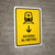 Metro Access With Down Arrow Yellow Spanish Portrait - Wall Sign
