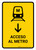 Metro Access With Down Arrow Yellow Spanish Portrait - Wall Sign
