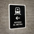 Metro Access With Left Arrow Black Spanish Portrait - Wall Sign