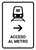 Metro Access With Right Arrow White Spanish Portrait - Wall Sign
