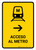 Metro Access With Right Arrow Yellow Spanish Portrait - Wall Sign