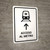 Metro Access With Up Arrow White Spanish Portrait - Wall Sign