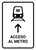 Metro Access With Up Arrow White Spanish Portrait - Wall Sign