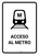 Metro Access White Spanish Portrait - Wall Sign