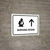 Nursing Room With Up Arrow White Landscape - Wall Sign