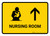 Nursing Room With Up Arrow Yellow Landscape - Wall Sign