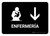 Nursing Room With Down Arrow Black Spanish Landscape - Wall Sign