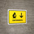 Nursing Room With Down Arrow Yellow Spanish Landscape - Wall Sign