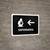 Nursing Room With Left Arrow Black Spanish Landscape - Wall Sign