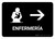 Nursing Room With Right Arrow Black Spanish Landscape - Wall Sign
