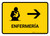 Nursing Room With Right Arrow Yellow Spanish Landscape - Wall Sign