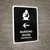 Nursing Room With Left Arrow Black Bilingual Spanish Portrait - Wall Sign