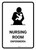 Nursing Room White Bilingual Spanish Portrait - Wall Sign
