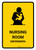 Nursing Room Yellow Bilingual Spanish Portrait - Wall Sign