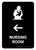 Nursing Room With Left Arrow Black Portrait - Wall Sign
