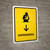 Nursing Room With Down Arrow Yellow Spanish Portrait - Wall Sign