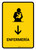 Nursing Room With Down Arrow Yellow Spanish Portrait - Wall Sign