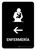 Nursing Room With Left Arrow Black Spanish Portrait - Wall Sign