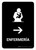 Nursing Room With Right Arrow Black Spanish Portrait - Wall Sign