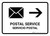 Postal Service With Right Arrow White Bilingual Spanish Landscape - Wall Sign