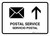 Postal Service With Up Arrow White Bilingual Landscape - Wall Sign
