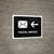 Postal Service With Left Arrow Black Landscape - Wall Sign