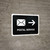 Postal Service With Right Arrow Black Landscape - Wall Sign