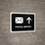 Postal Service With Up Arrow Black Landscape - Wall Sign