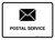 Postal Service White Landscape - Wall Sign