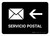 Postal Service With Left Arrow Black Spanish Landscape - Wall Sign