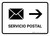 Postal Service With Right Arrow White Spanish Landscape - Wall Sign
