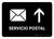 Postal Service With Up Arrow Black Spanish Landscape - Wall Sign