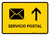 Postal Service With Up Arrow Yellow Spanish Landscape - Wall Sign