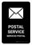 Postal Service Black Bilingual Spanish Portrait - Wall Sign