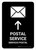 Postal Service With Up Arrow Black Bilingual Spanish Portrait - Wall Sign