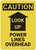 Caution: Look Up Power Lines Overhead - Wall Sign
