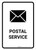 Postal Service White Portrait - Wall Sign