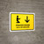 Prayer Room With Up Arrow Yellow Bilingual Landscape - Wall Sign